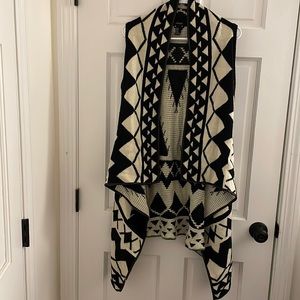 Tribal open sweater vest